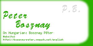 peter bosznay business card